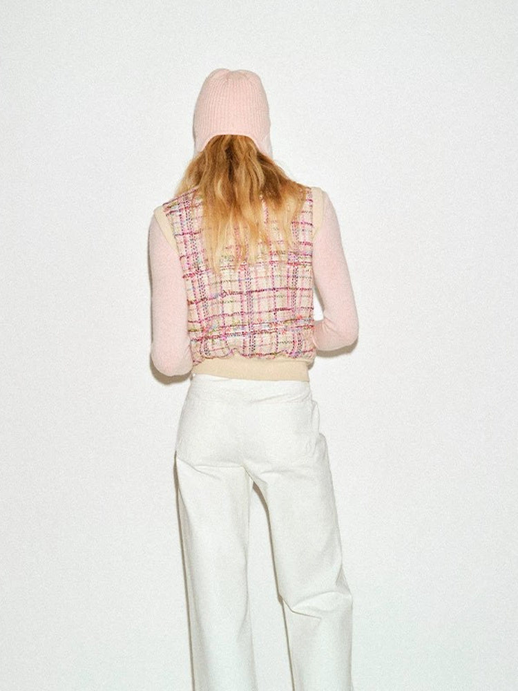 TOKOKKINO Picnic Keepsake Pink Check Vest