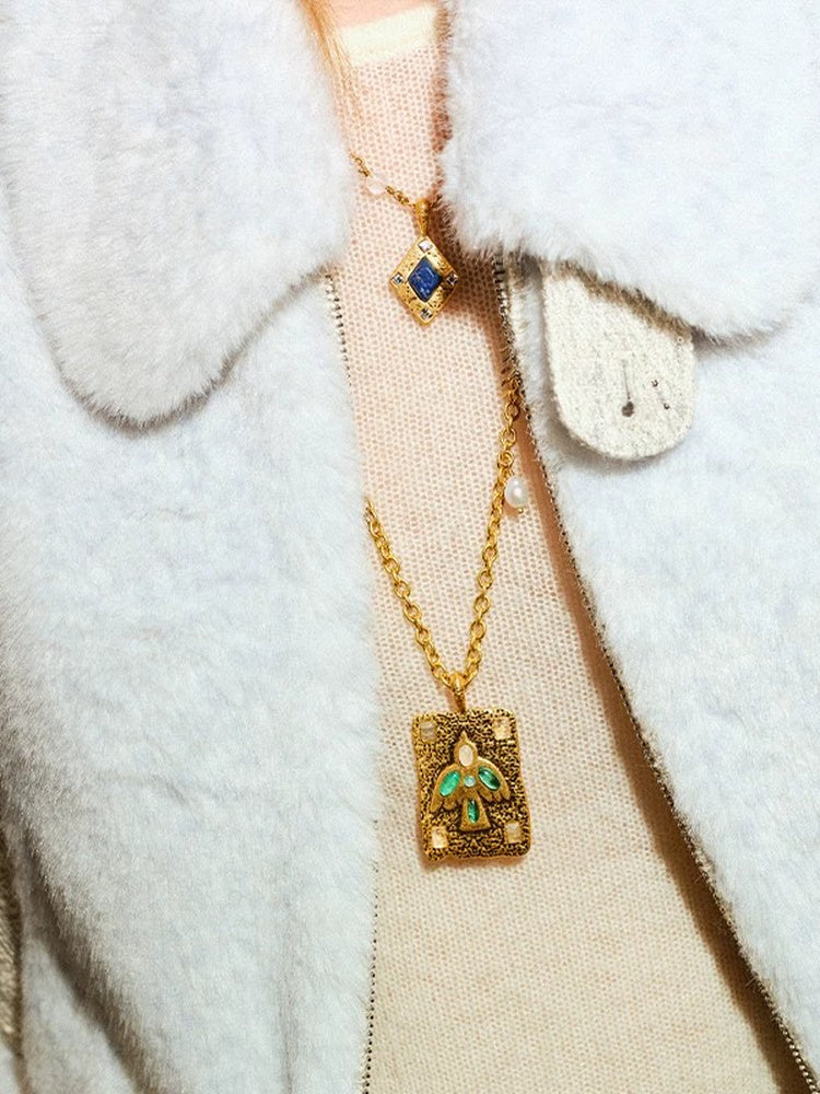 TOKOKKINO Escaping Bird Gem-Set Pendant Necklace
