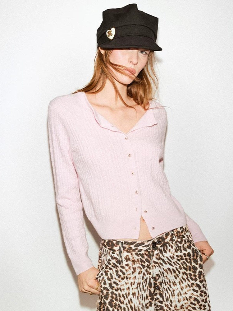 TOKOKKINO Strawberry Pocket Knit Cardigan