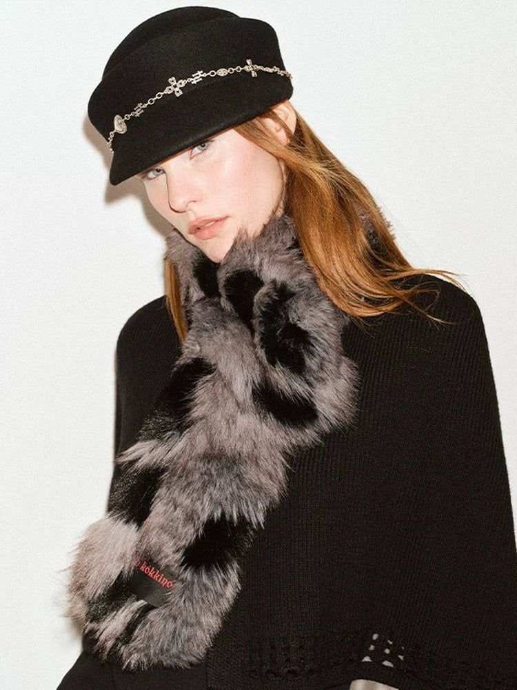 TOKOKKINO Nightingale Medal Jeweled Rolled-Brim Hat