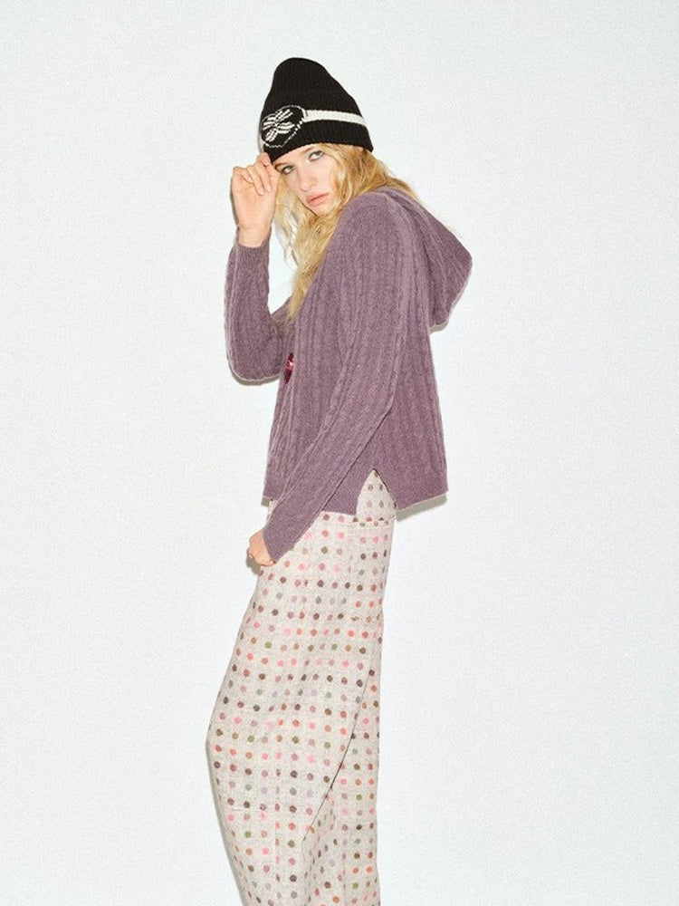 TOKOKKINO Midnight Game Heart Knit Beanie