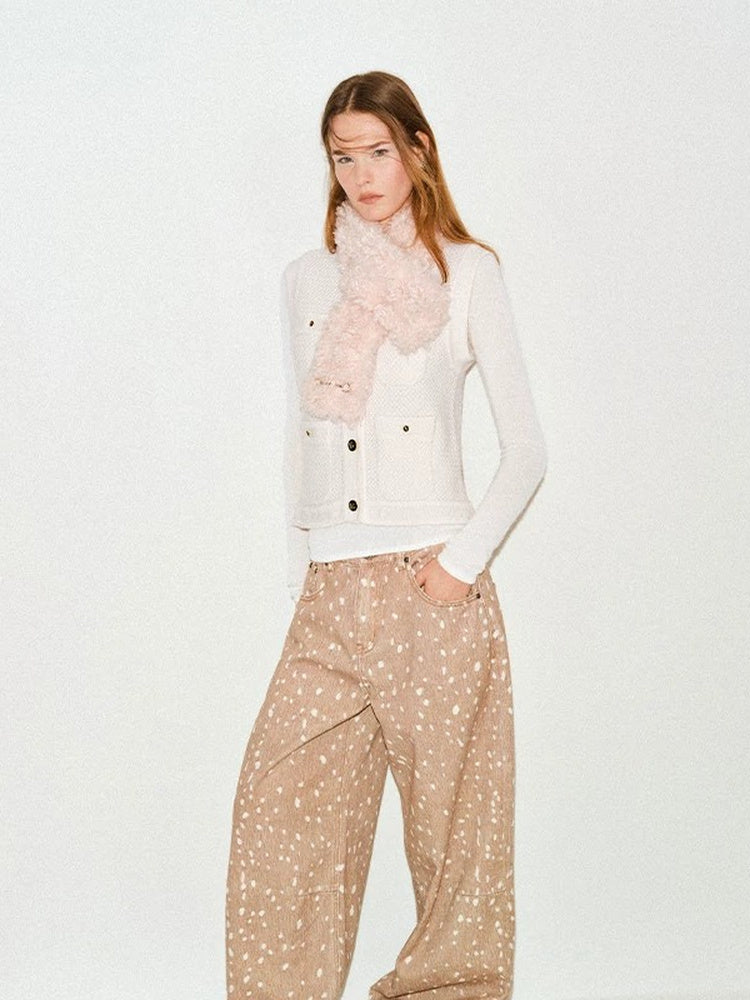 TOKOKKINO Leave a Moon Rib-Knit Vest