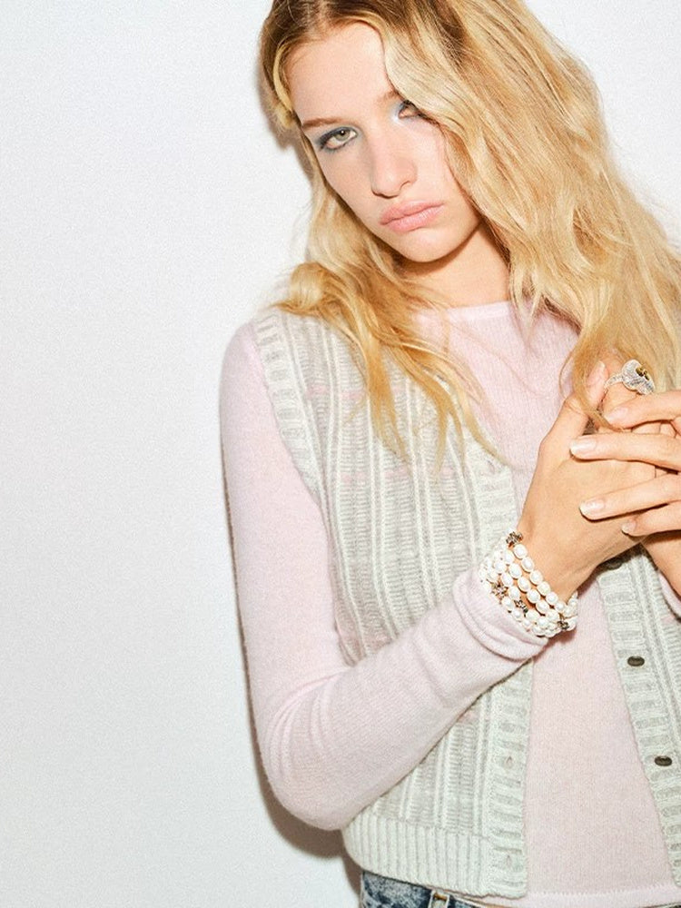 TOKOKKINO Galaxy Warmth Rib-Knit Vest