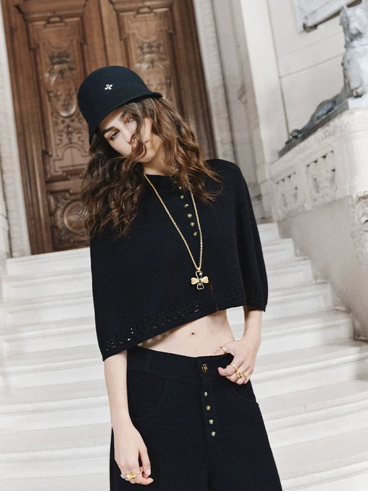 TOKOKKINO Cloud Crown Felt Bucket Hat