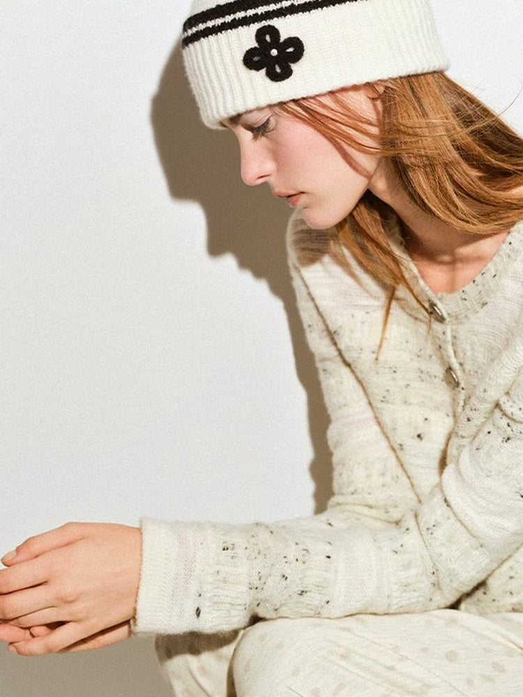 TOKOKKINO Misty Sunshine Textured Knit Cardigan