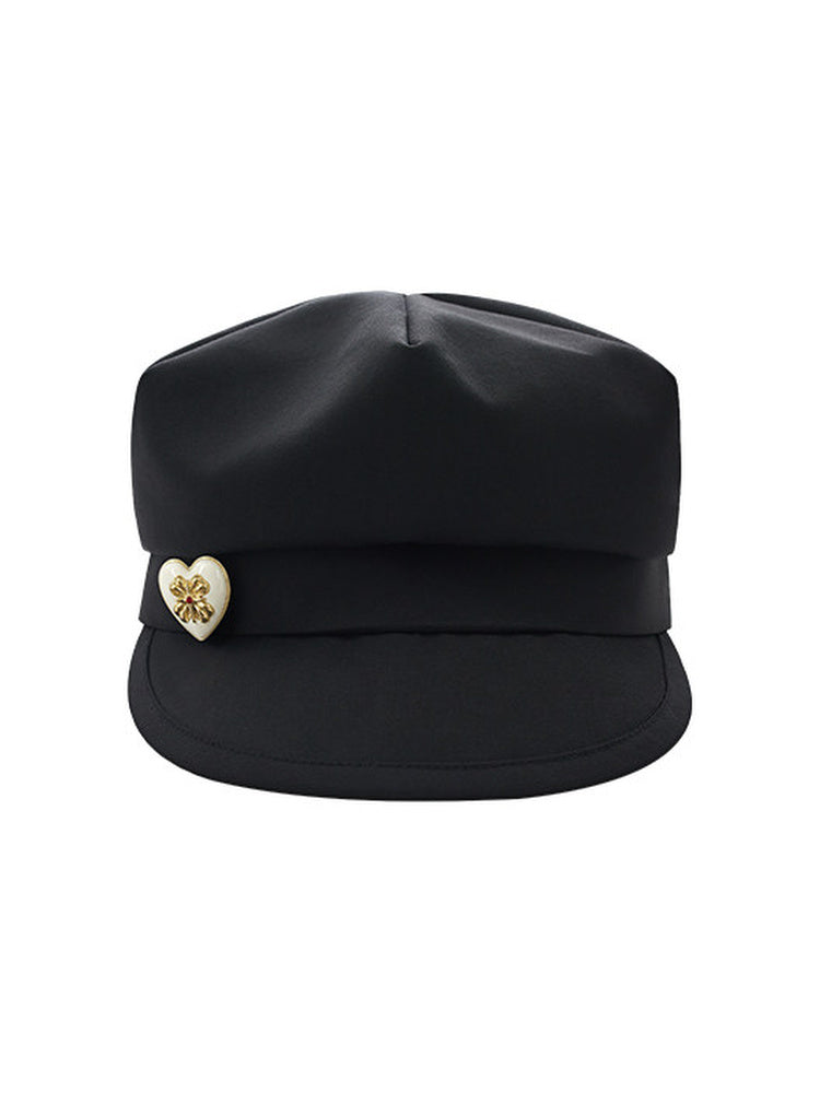 TOKOKKINO Black Heart Detail Cap