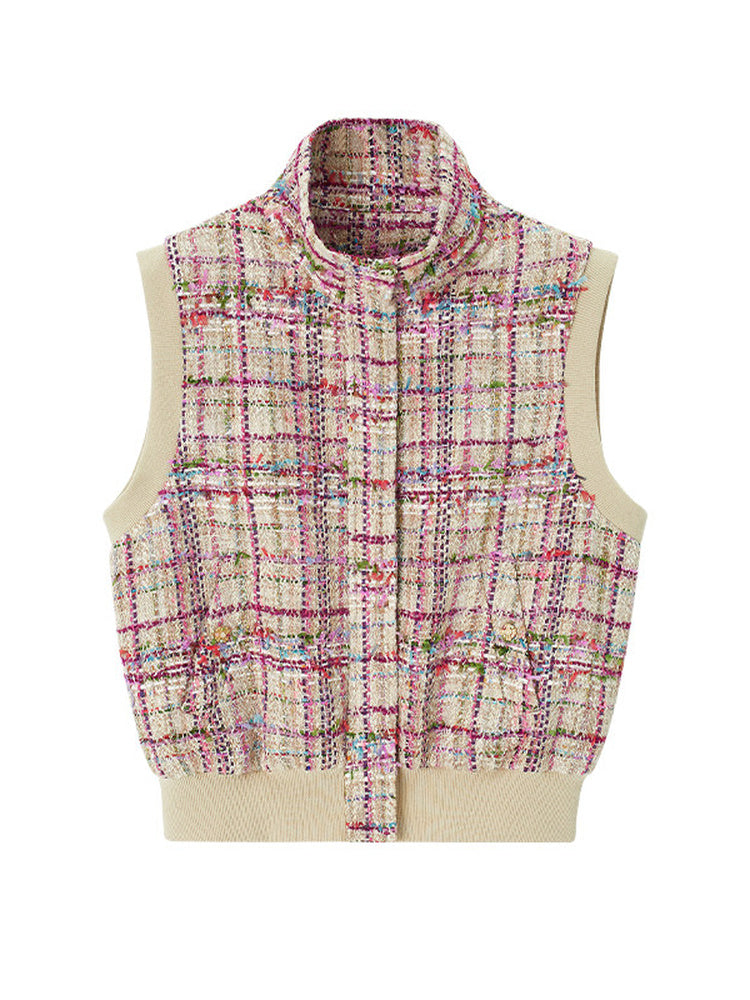 TOKOKKINO Picnic Keepsake Pink Check Vest
