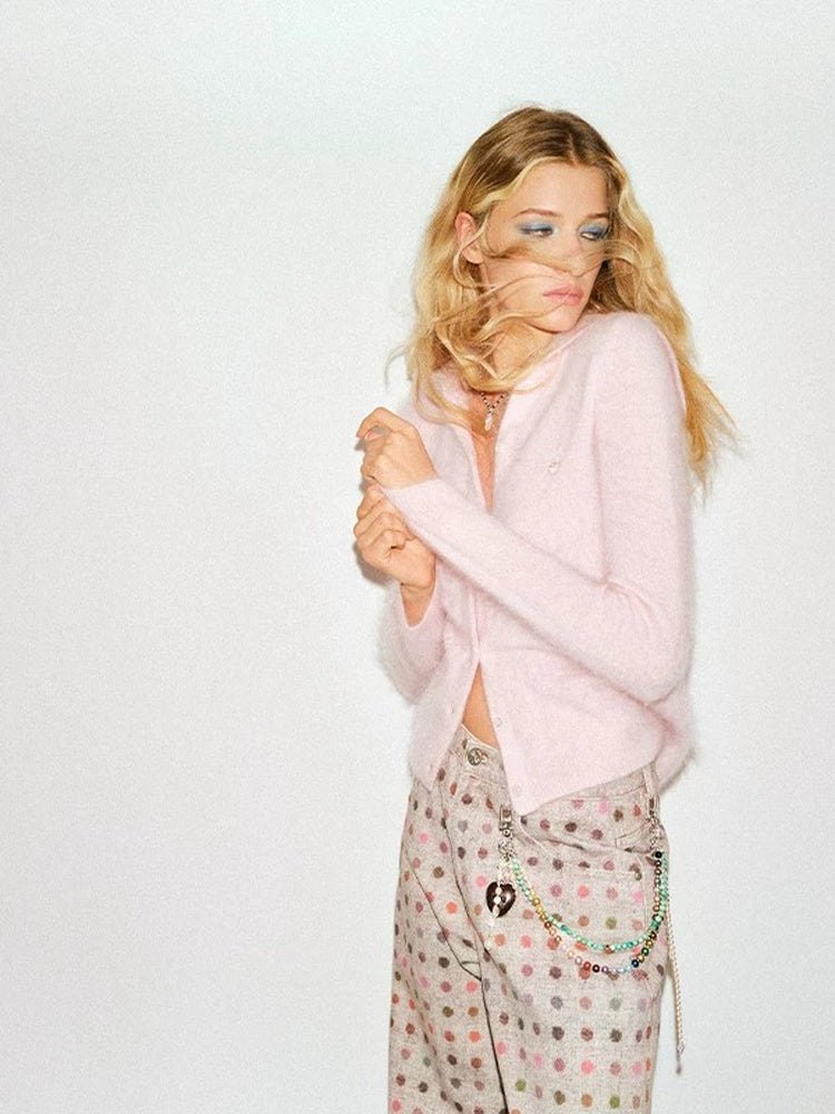 TOKOKKINO Pink Printed Wide-Leg Pants