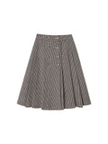 TOKOKKINO Wind over the Boulevard Checked Pleated Skirt