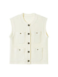 TOKOKKINO Leave a Moon Rib-Knit Vest