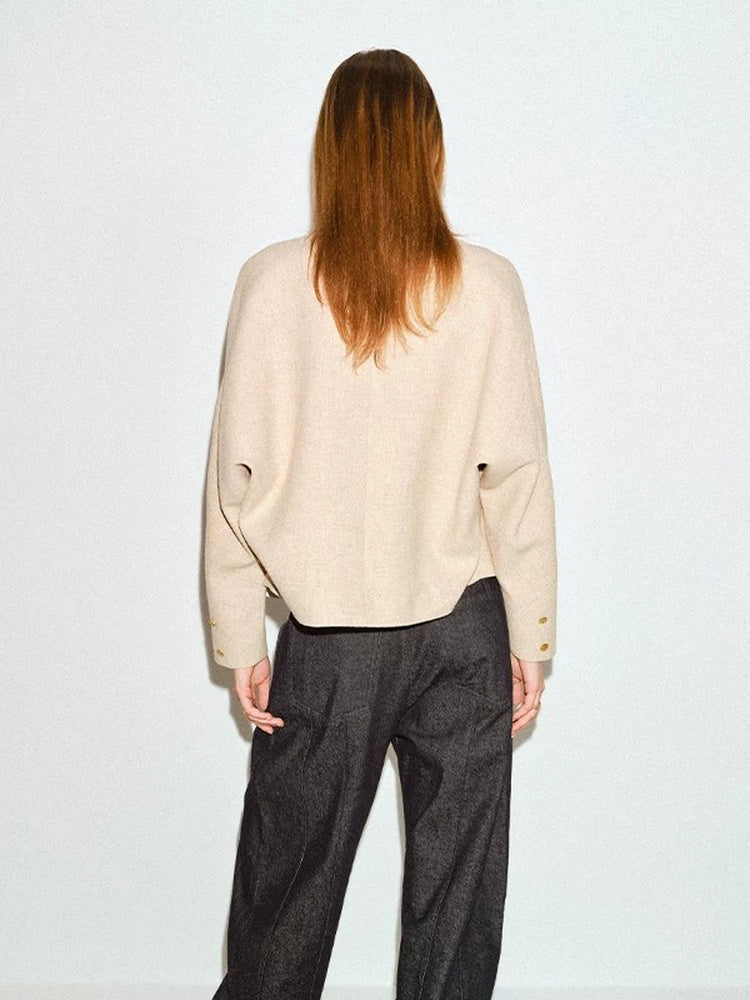 TOKOKKINO As Usual Stand-Collar Wool Jacket