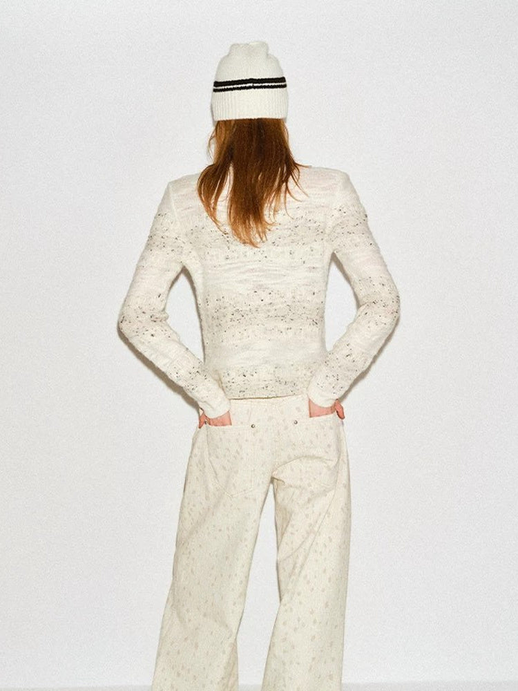 TOKOKKINO Misty Sunshine Textured Knit Cardigan