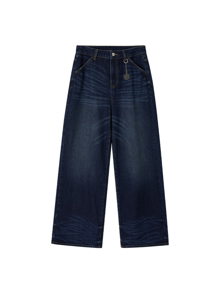TOKOKKINO Old Days Dark Wash Straight-Leg Jeans