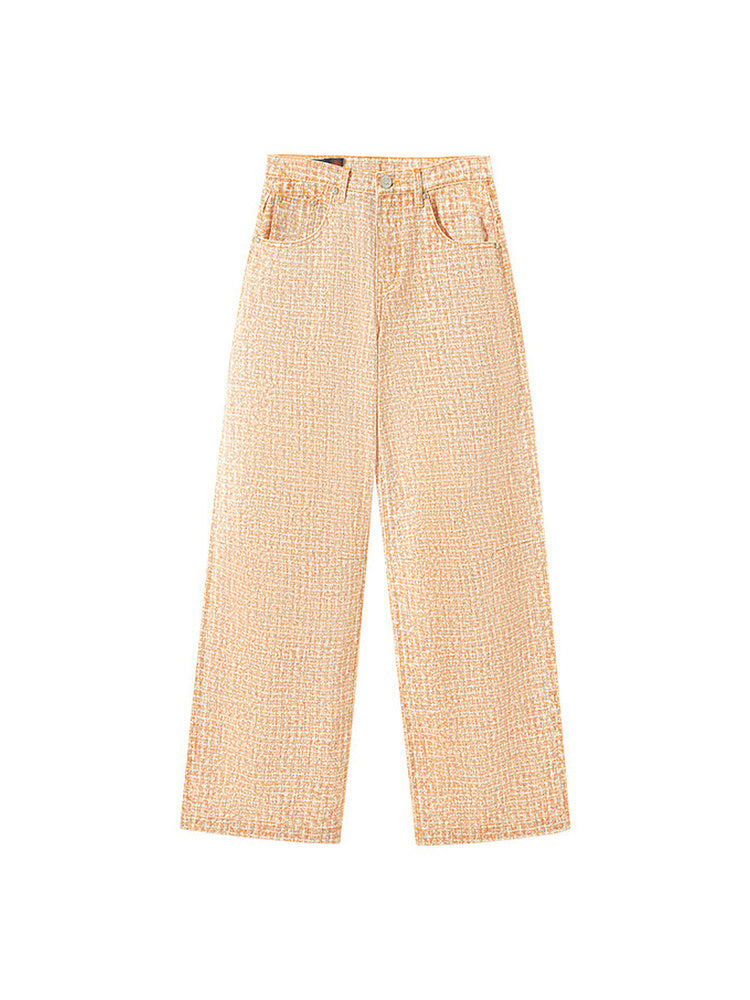 TOKOKKINO Orange Note Peach Wide-Leg Pants