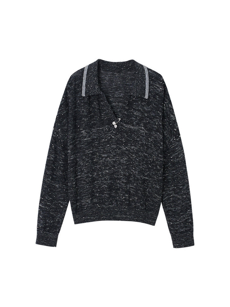 TOKOKKINO Old Theater Shimmer Knit Sweater