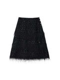 TOKOKKINO Night Garden Fringed Tiered Skirt