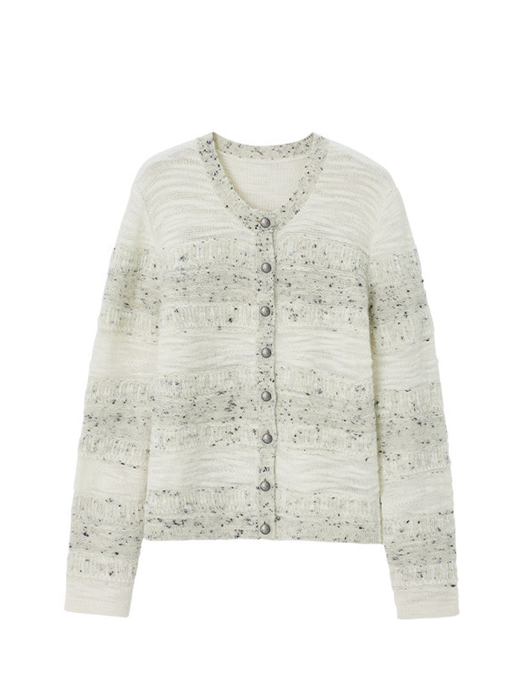 TOKOKKINO Misty Sunshine Textured Knit Cardigan