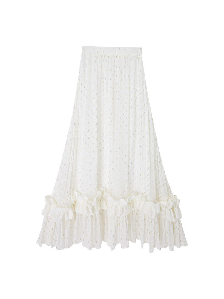 TOKOKKINO Forest Breeze Jacquard Maxi Skirt