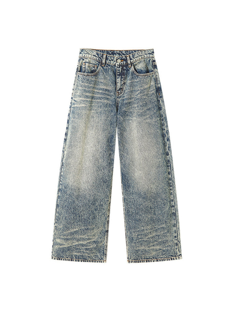 TOKOKKINO Washed Wide-Leg Jeans